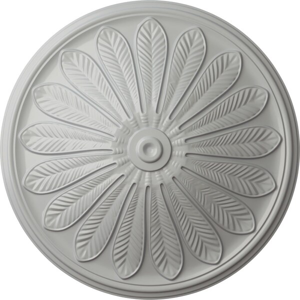 Ekena Millwork Brontes Ceiling Medallion (Fits Canopies up to 3 5/8"), Hand-Painted Frost, 25 1/2"OD x 5 1/2"P CM25BRFRF - main